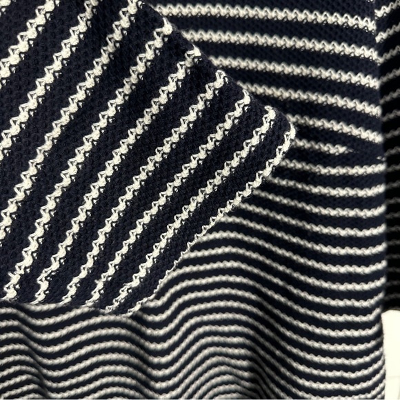 Talbots Plus size 2x nautical sweater, blue white, boat neck, cotton, spring - Picture 6 of 9